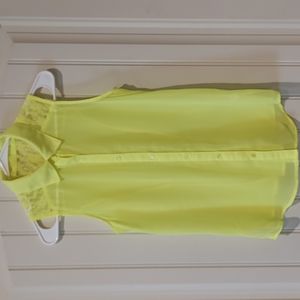 Yellow Sheer Nice Tank Top, No Boundaries, Size S/CH (3-5)